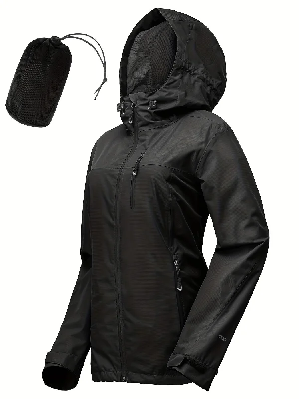 33,000ft Women's Packable & Lightweight Rain Jacket - Waterproof, Ideal for Outdoor Adventures, Adjustable Hood, Windproof with Inner Pocket Rayon Fabric Velvet Fabric Corduroy Fabric 33,000ft Women's Packable & Lightweight Rain Jacket - Waterproof, Ideal for Outdoor Adventures, Adjustable Hood, Windproof with Inner Pocket Rayon Fabric Velvet Fabric Corduroy Fabric
