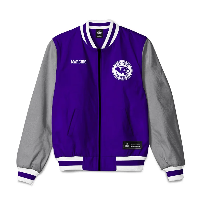 High Point - NCAA Women's Rowing : Caroline Marchis - Bomber Jacket Hooded Jacket Caped Jacket Shawl Collar Jacket High Point - NCAA Women's Rowing : Caroline Marchis - Bomber Jacket Hooded Jacket Caped Jacket Shawl Collar Jacket