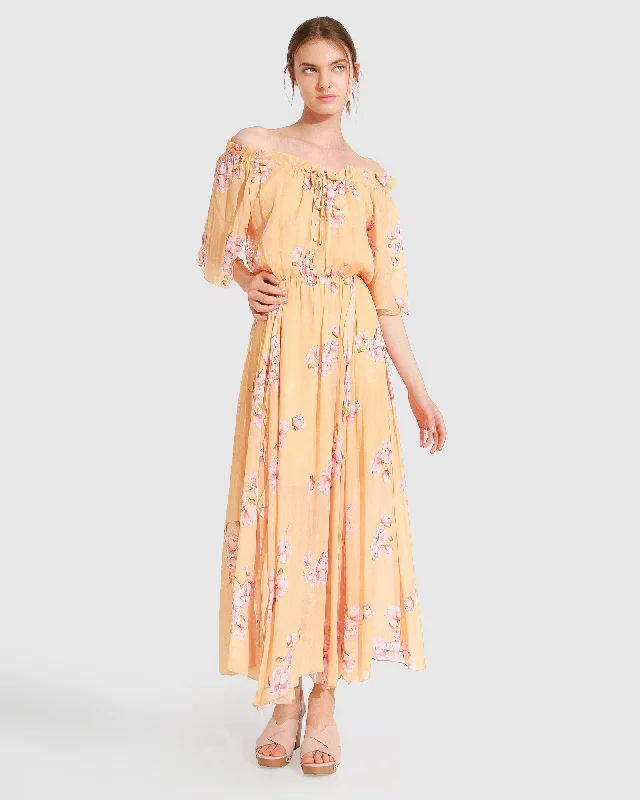 Amour Amour Ruffled Midi Dress