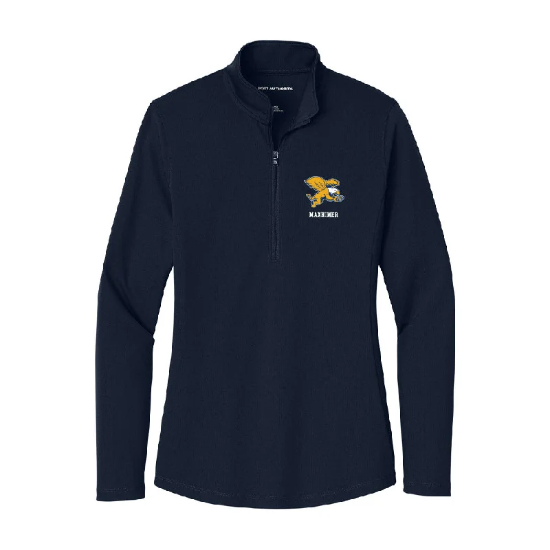 Canisius - NCAA Women's Rowing : Mackenzie Maxhimer - Women's Lightweight Quarter Zip Jacket Denim Fabric Leather Fabric Suede Fabric Canisius - NCAA Women's Rowing : Mackenzie Maxhimer - Women's Lightweight Quarter Zip Jacket Denim Fabric Leather Fabric Suede Fabric