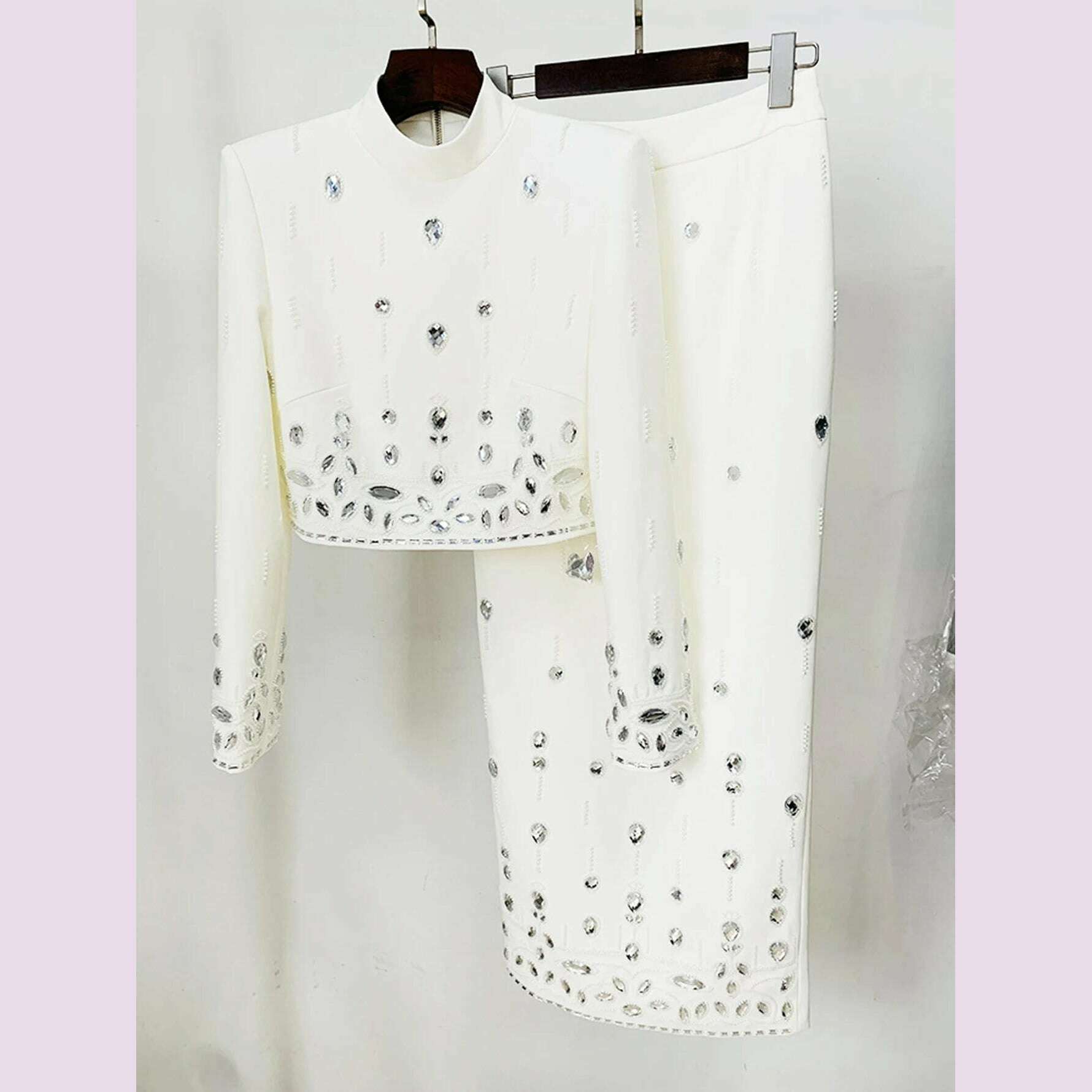 White long skirt set