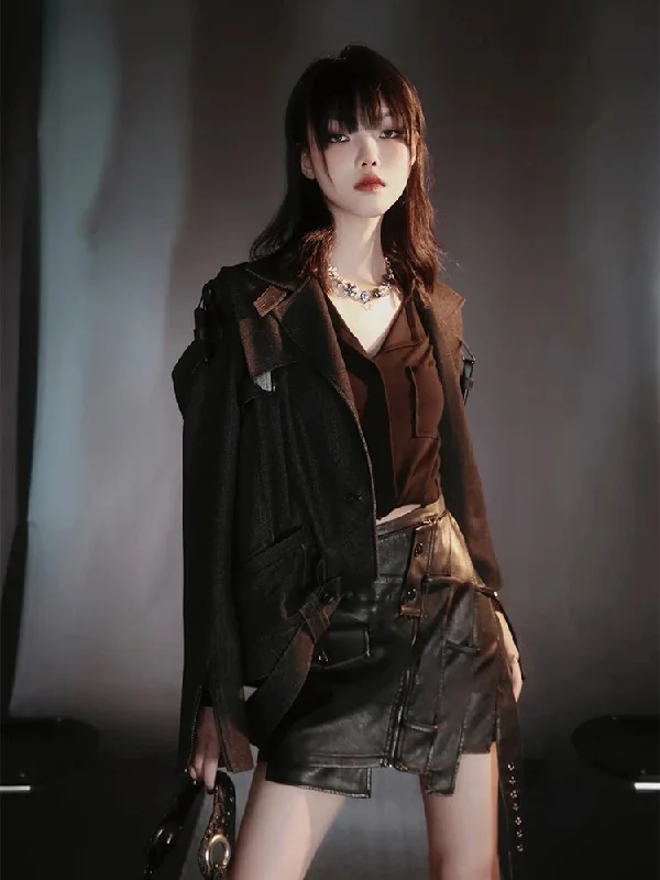 Nichi Shoulder-Cut Casual Jacket【s0000004032】 Belted Jacket Elasticated Jacket Padded Jacket Nichi Shoulder-Cut Casual Jacket【s0000004032】 Belted Jacket Elasticated Jacket Padded Jacket