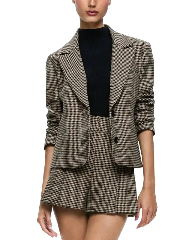 Persol Blazer In Camel/black Women's Fashion Blazer