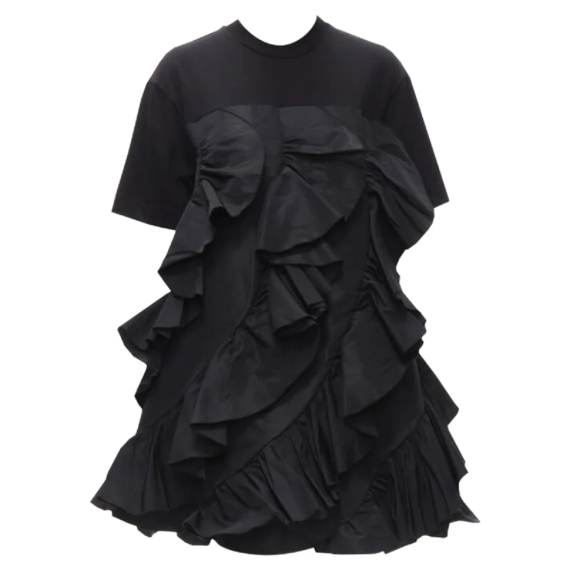 Alexander McQueen Hybrid ruffle cotton layer dress
