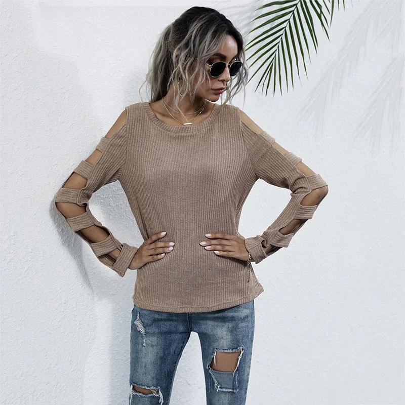 IKEARLAX 2025 New popular autumn new knitted sweater thickened round neck long sleeve hollow slim fit pullover wholesale Elasticated Padded Insulated IKEARLAX 2025 New popular autumn new knitted sweater thickened round neck long sleeve hollow slim fit pullover wholesale Elasticated Padded Insulated
