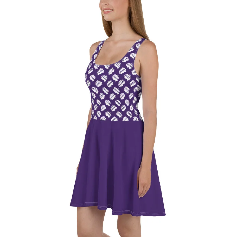 Purple Porcupine Skater Dress