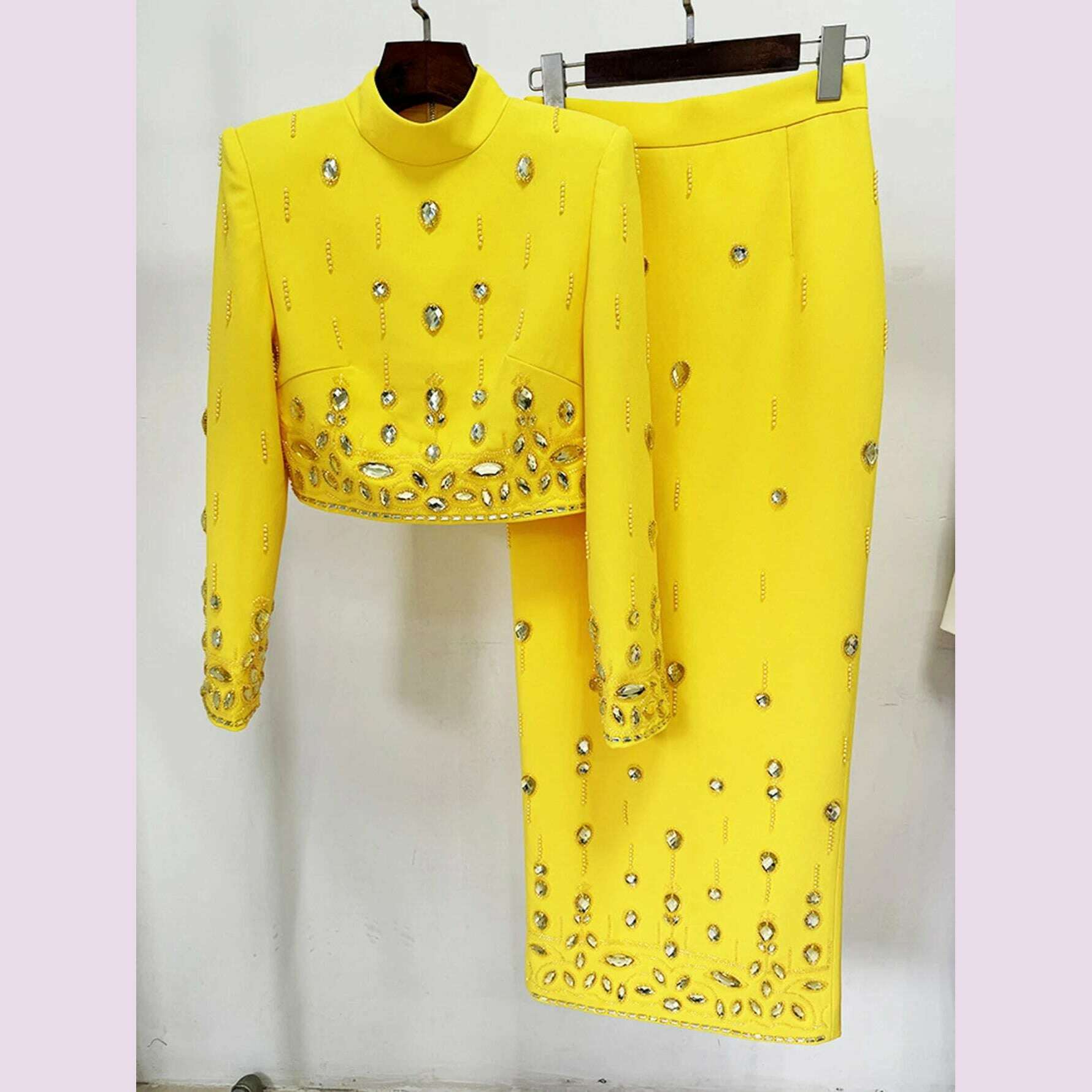Yellow long skirt