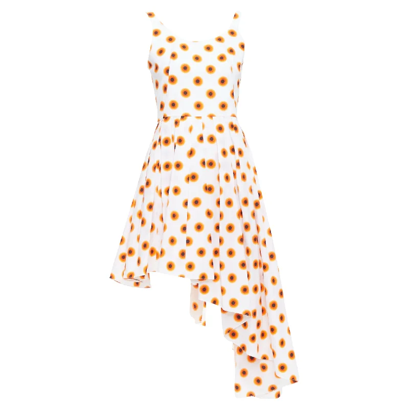 Alexander McQueen Iris paint polka dot asymmetric dress