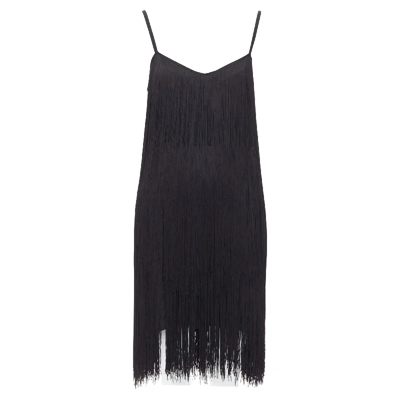 Raey Cocktail Tiered Fringe Flapper Dress