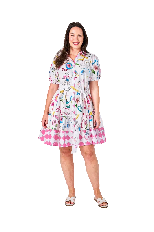 Ellena Dress Pink Hightea