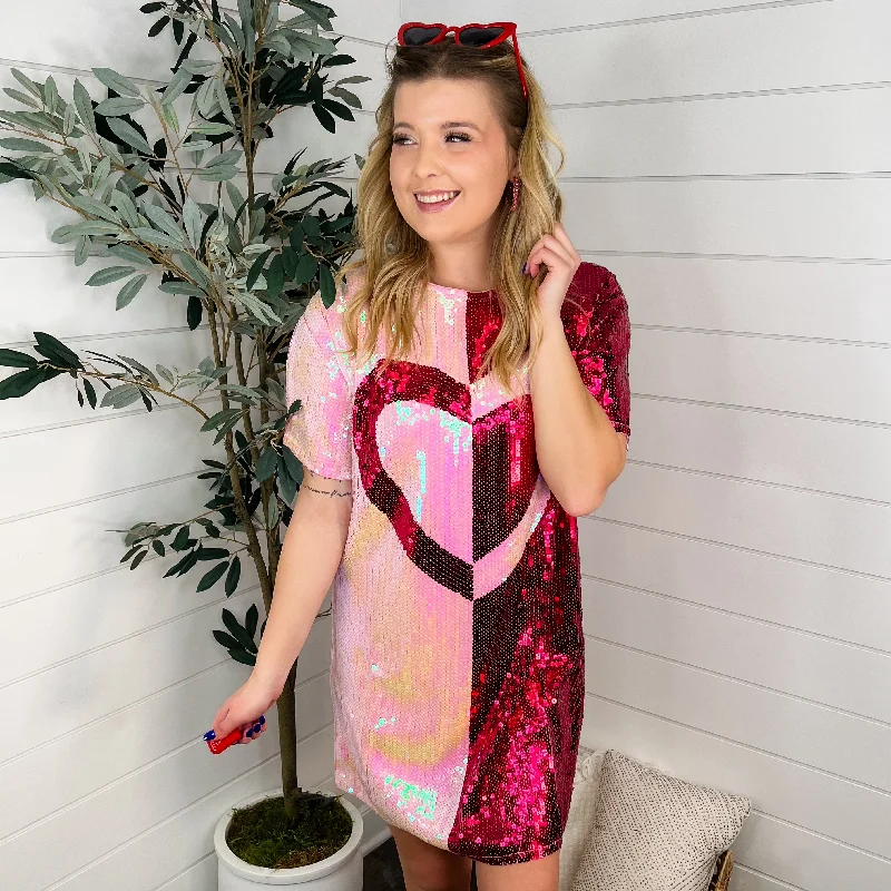 Bring the Sparkle Sequin Pink Avery Mae Dress