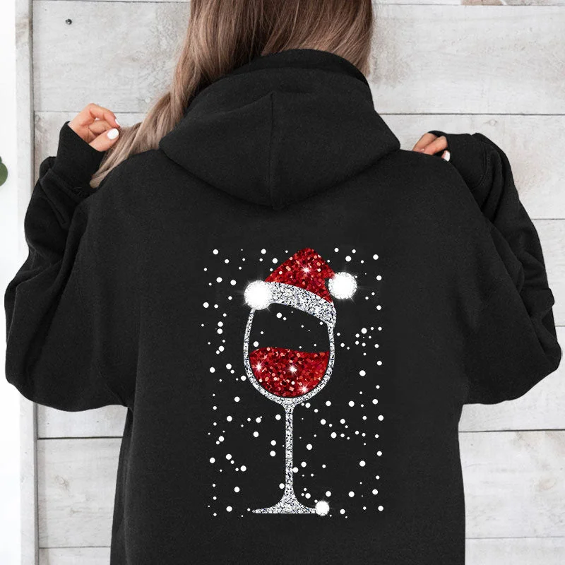 IKEARLAX New wishes foreign trade new autumn and winter Christmas hooded casual loose long-sleeved sweater Polka Dot Checkered Tartan IKEARLAX New wishes foreign trade new autumn and winter Christmas hooded casual loose long-sleeved sweater Polka Dot Checkered Tartan