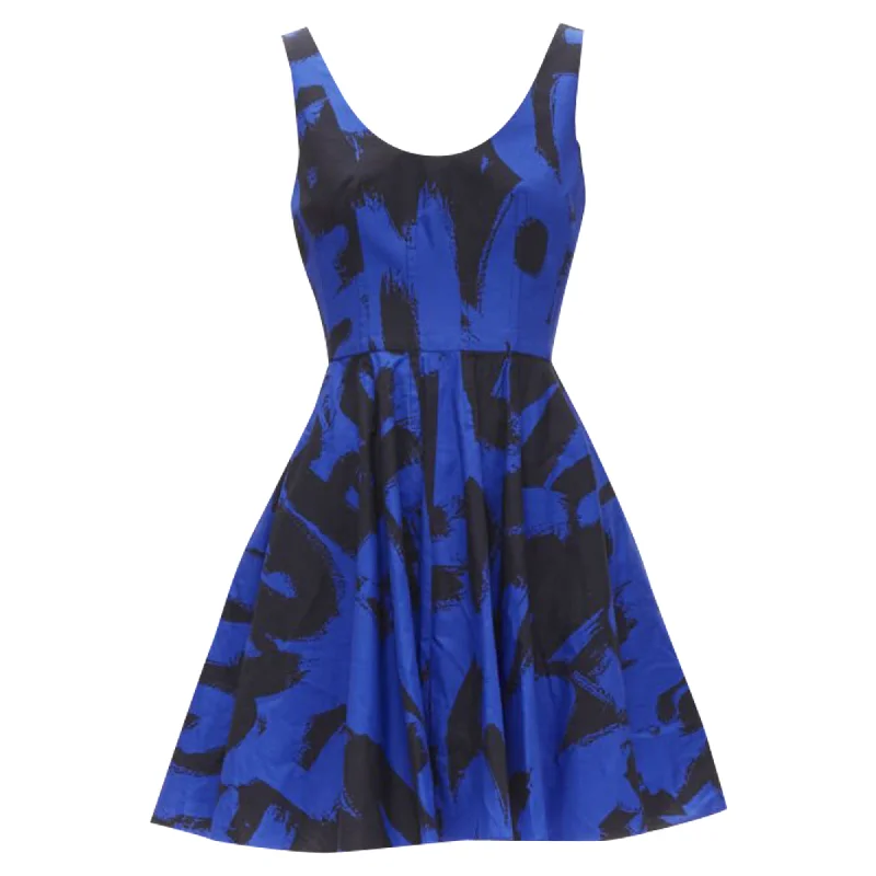 Alexander McQueen abstract print scoop dress