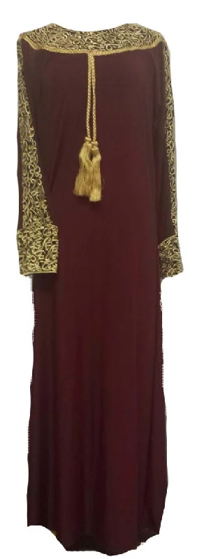 Royal Arabian Fancy Thobe Dress - Braided Borders
