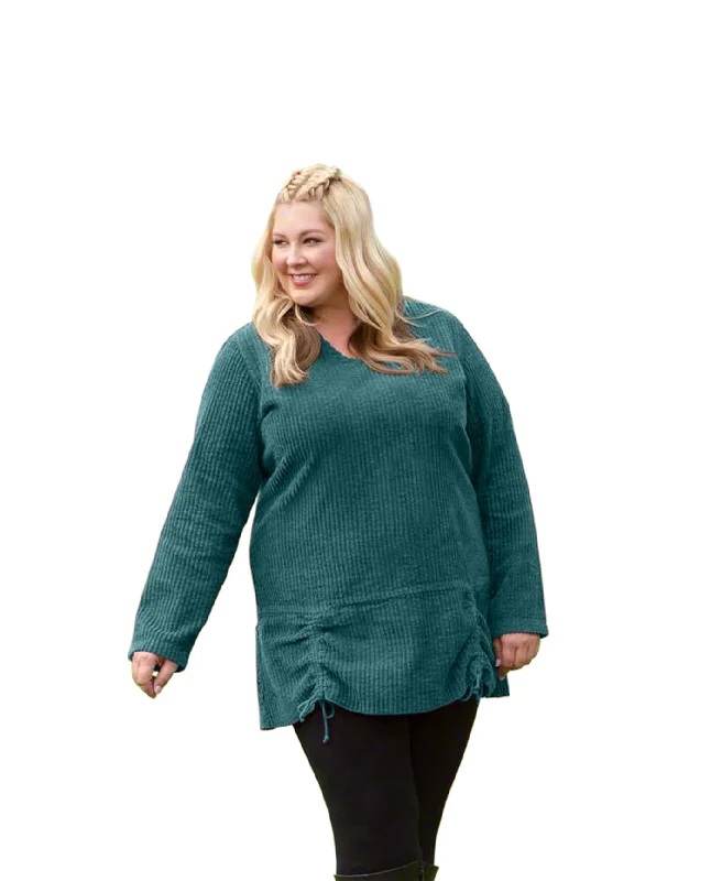 On The Plus Side Channel Islands Chenille Long Sleeve Rayanne Plus Size Pullover Sweater Open Front Closed Front Wrap Front On The Plus Side Channel Islands Chenille Long Sleeve Rayanne Plus Size Pullover Sweater Open Front Closed Front Wrap Front