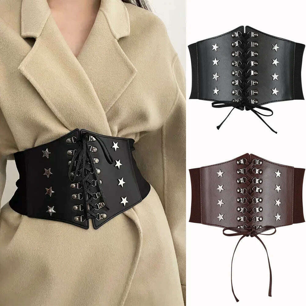Fashion Wide Corset Belts For Women Waist Plus Size Belt Female Dress Waistband Big Stretch Cummerbunds Clothes Accessory