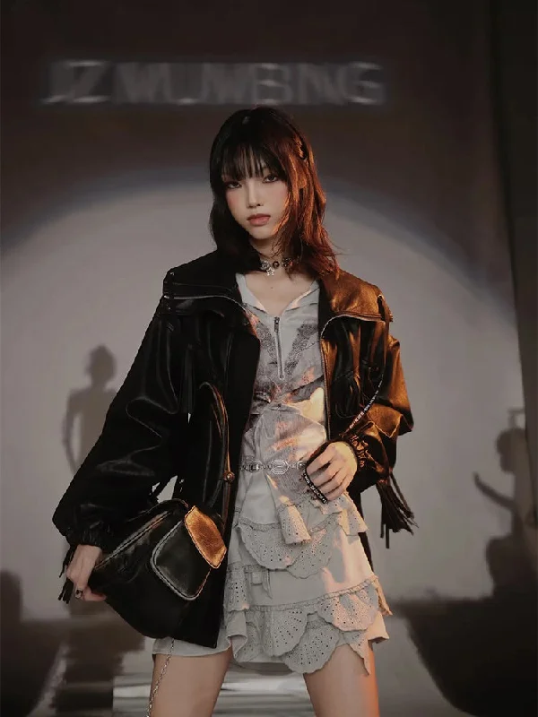 Leather Oversize Cool Plain Jacket【s0000004018】 V-Neck Jacket Boat Neck Jacket Square Neck Jacket Leather Oversize Cool Plain Jacket【s0000004018】 V-Neck Jacket Boat Neck Jacket Square Neck Jacket