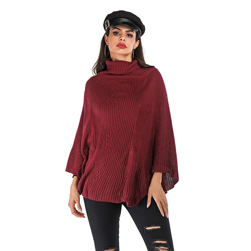 IKEARLAX 2025 New women's sweater women's turtleneck lazy style casual lazy shawl women's pullover knitted sweater Knit Fabric Woven Fabric Fleece Fabric IKEARLAX 2025 New women's sweater women's turtleneck lazy style casual lazy shawl women's pullover knitted sweater Knit Fabric Woven Fabric Fleece Fabric