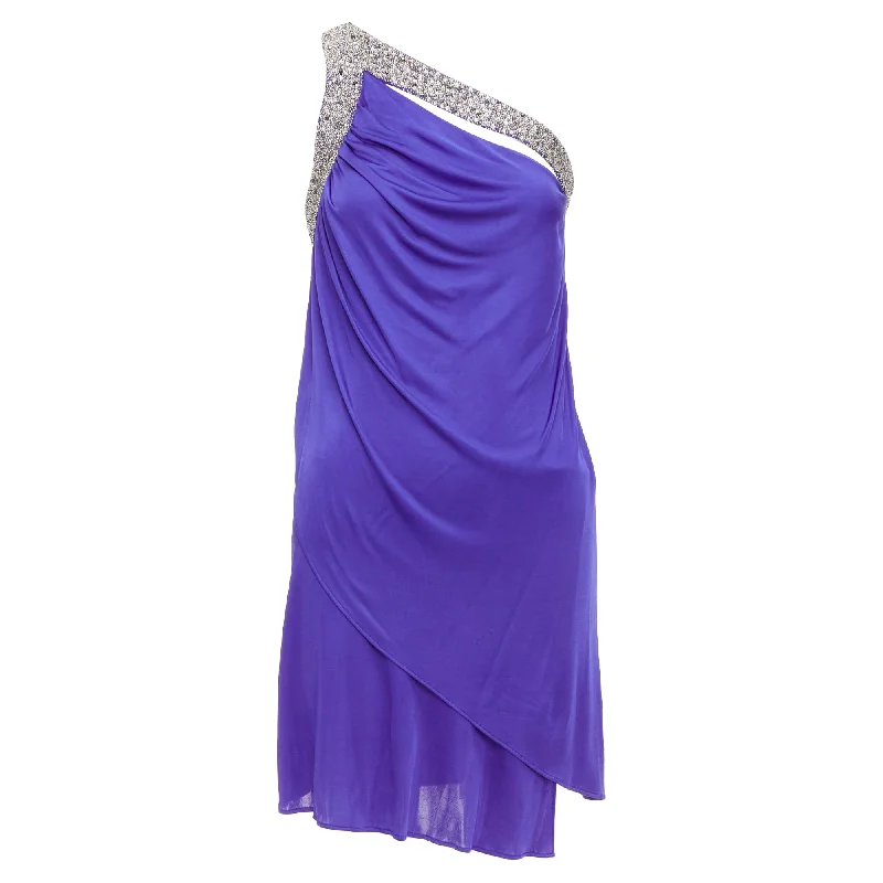 Emilio Pucci Beaded Neck One Shoulder Tiered Dress