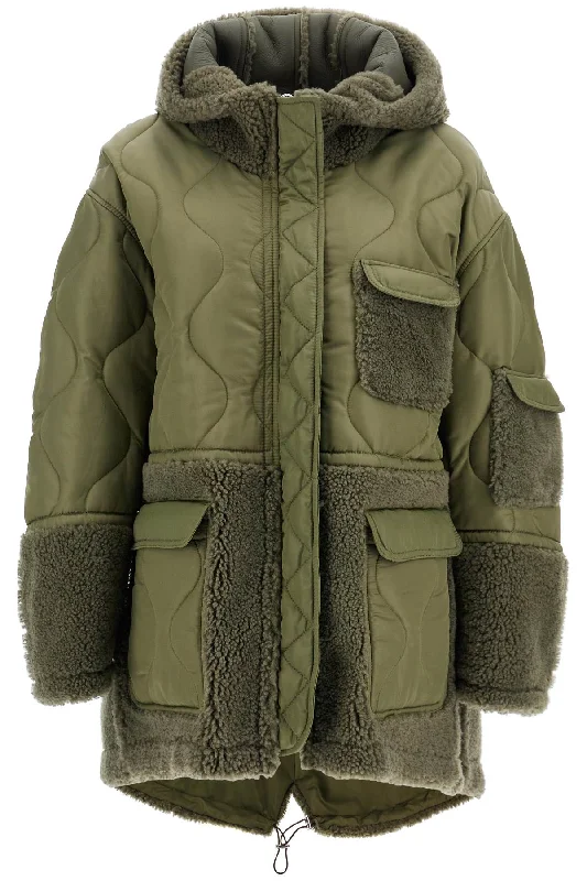 BLANCHA shearling and nylon parka Faux Fur Hooded Parka