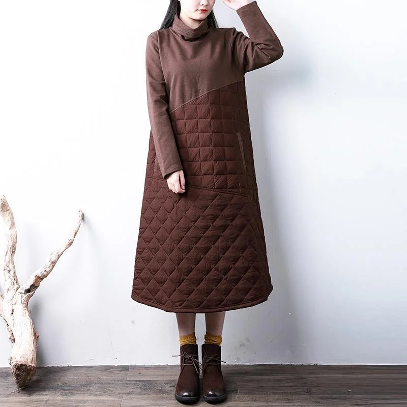 Casual chocolate women parkas casual high neck warm YZ-2018111415 Chic Zipped Parka Jacket Casual chocolate women parkas casual high neck warm YZ-2018111415 Chic Zipped Parka Jacket