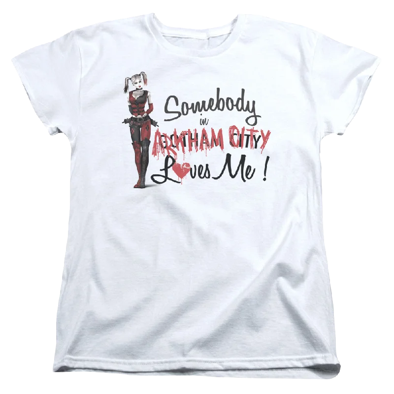 Batman - Arkham Somebody Loves Me - Women's T-Shirt Oversized T-Shirt Spandex breathable Batman - Arkham Somebody Loves Me - Women's T-Shirt Oversized T-Shirt Spandex breathable