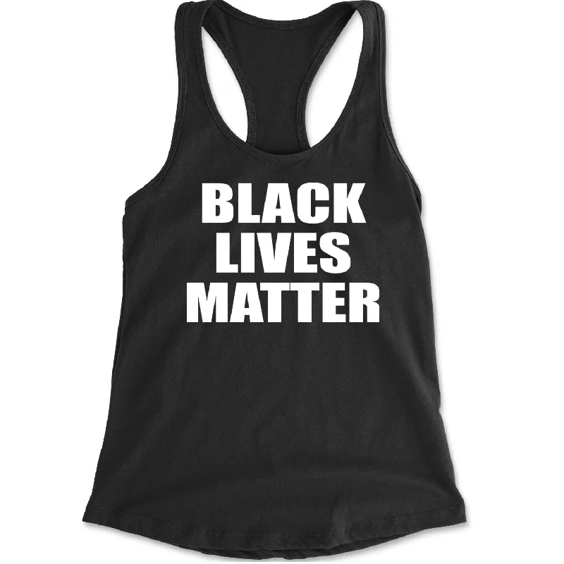 Black Lives Matter BLM Racerback Tank Top for Women workout tank top