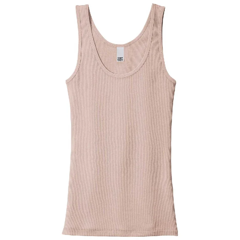 District Women's Smokey Iris V.I.T. Rib Tank cotton tank top