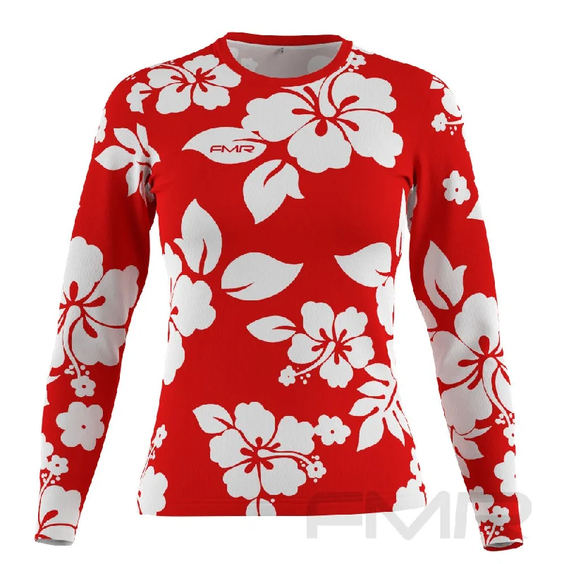 FMR Hawaiian Women's Performance Long Sleeve T-Shirt Notch Collar Peter Pan Collar Cowl Neck FMR Hawaiian Women's Performance Long Sleeve T-Shirt Notch Collar Peter Pan Collar Cowl Neck