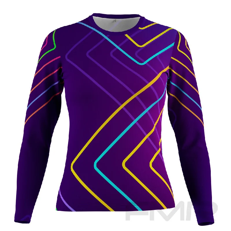 FMR Women's Neon Technical Long Sleeve Running Shirt Mesh Fabric Canvas Fabric Denim Fabric FMR Women's Neon Technical Long Sleeve Running Shirt Mesh Fabric Canvas Fabric Denim Fabric