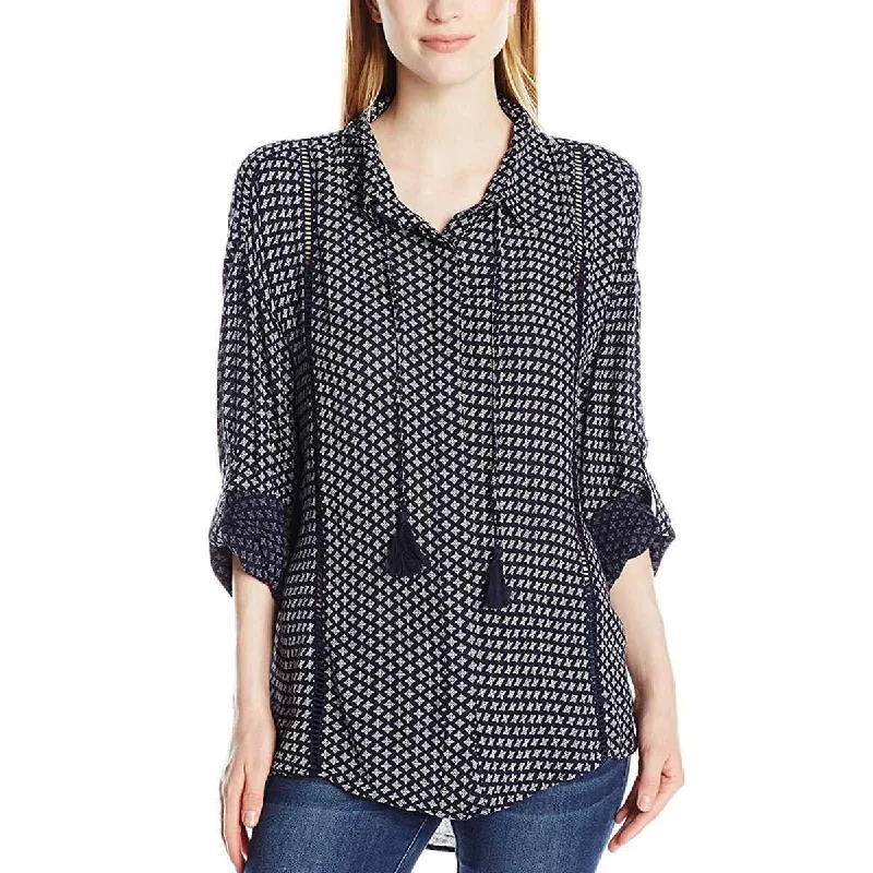Rip Curl Cara Women's Button Up Long-Sleeve Shirts (Brand New) Houndstooth Herringbone Solid Rip Curl Cara Women's Button Up Long-Sleeve Shirts (Brand New) Houndstooth Herringbone Solid